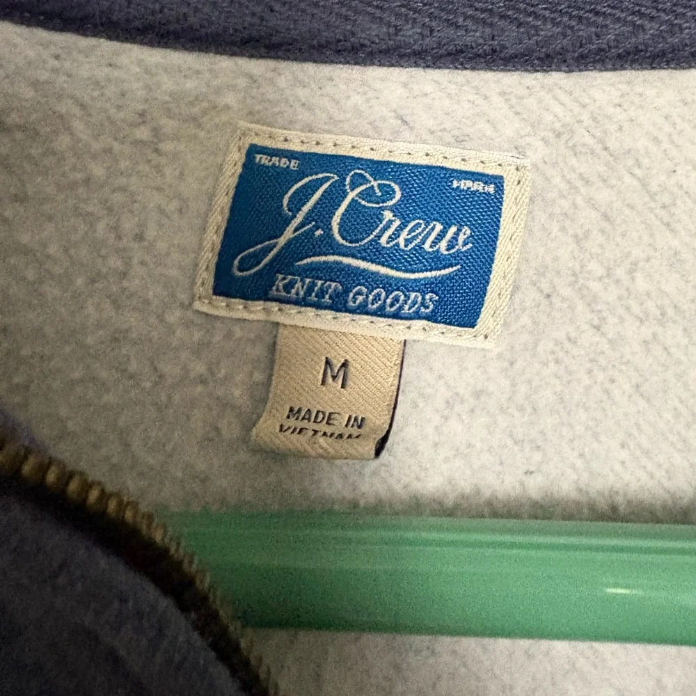 J.Crew Men’s Knit Goods Quarter Zip Pullover. Size Medium.